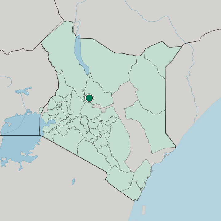 Map showing Maralal — In Kenya
