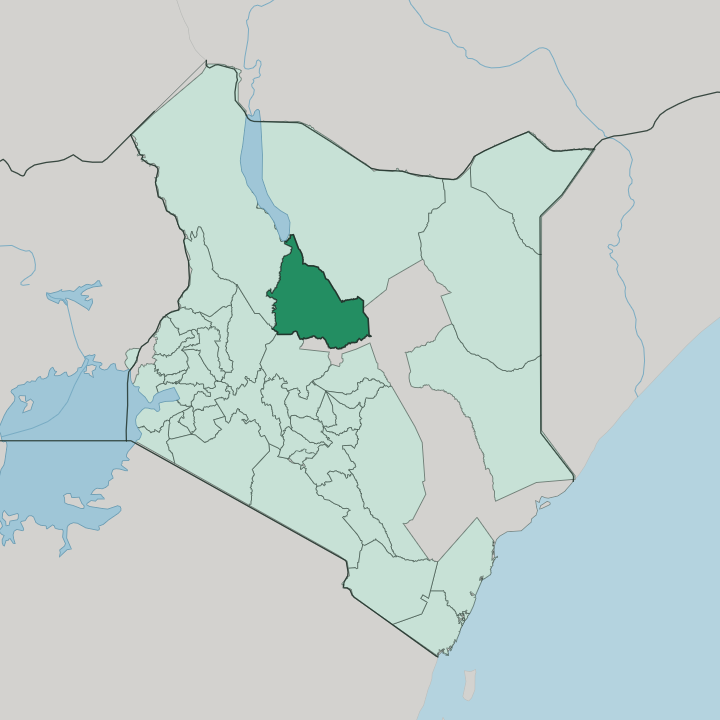 Map showing Samburu — In Kenya