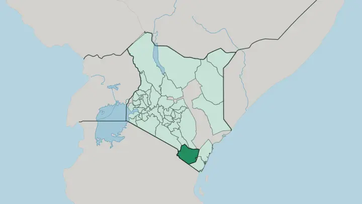 Map of Taita Taveta in Kenya
