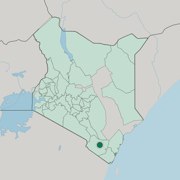 Map showing Voi — In Kenya