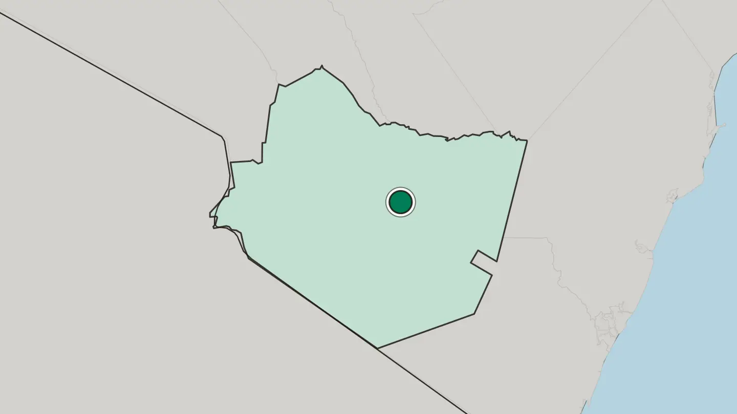 Map of Voi in Kenya