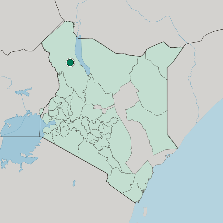 Map showing Lodwar — In Kenya