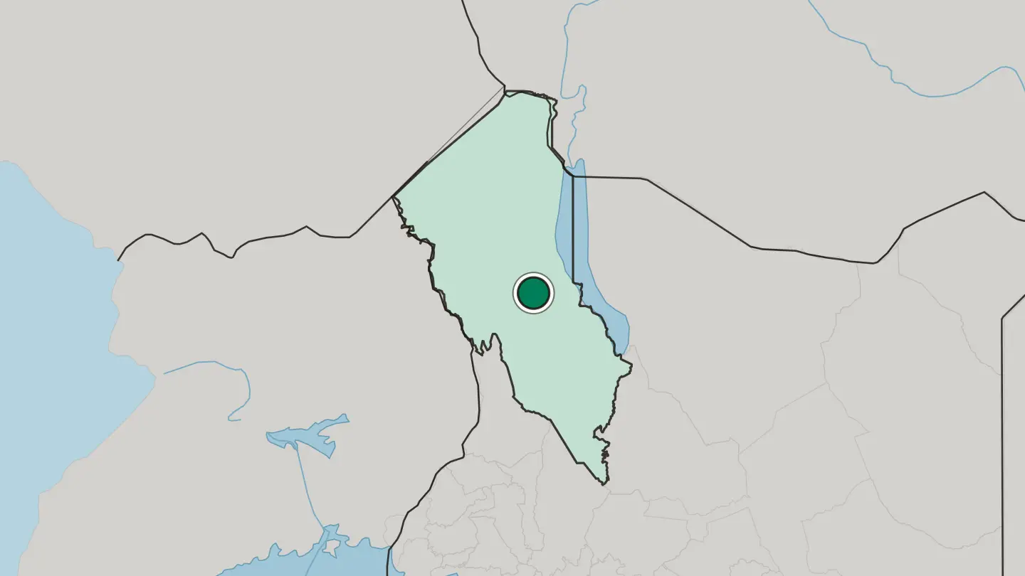 Map of Lodwar in Kenya