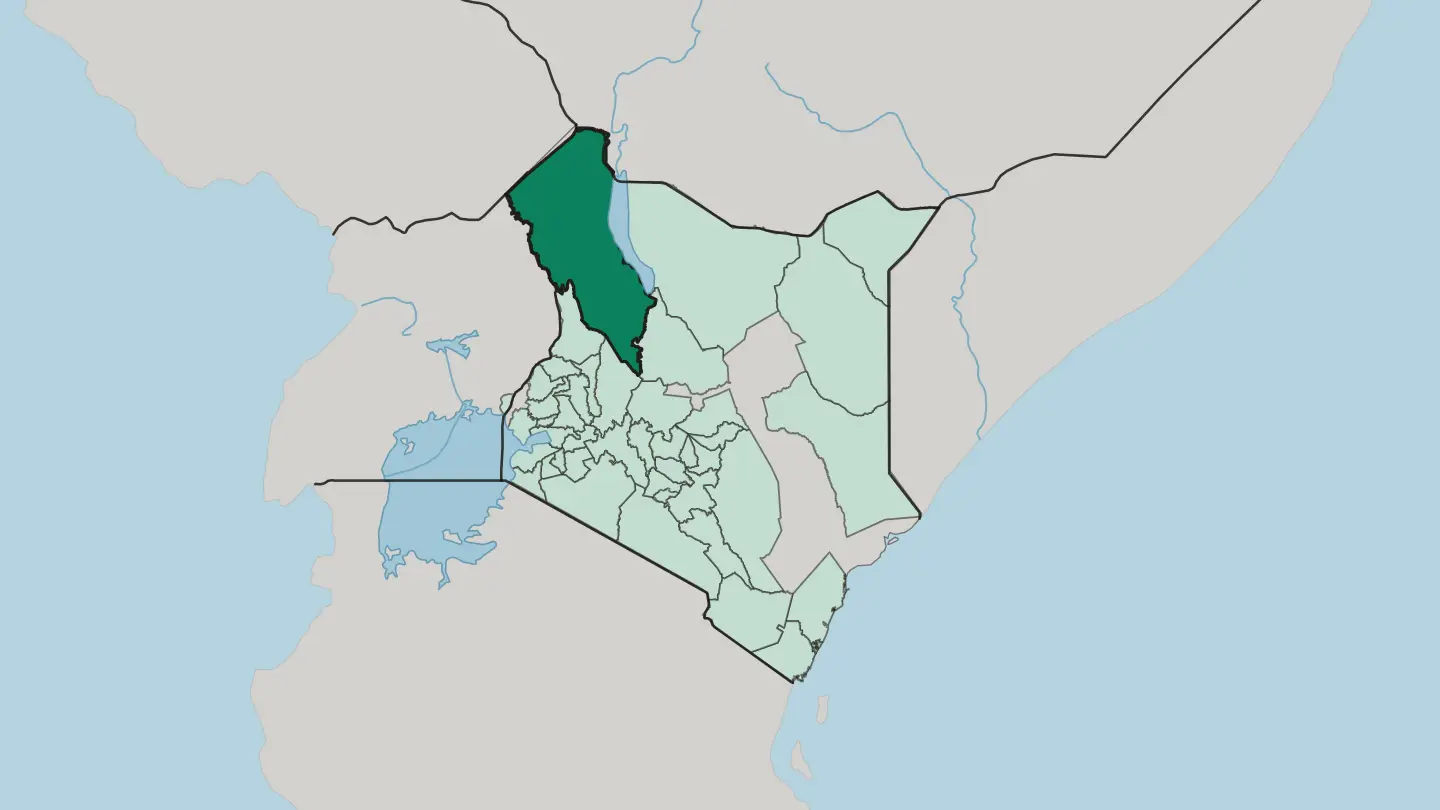 Map of Turkana in Kenya