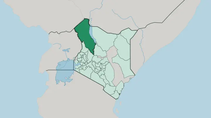 Map of Turkana in Kenya