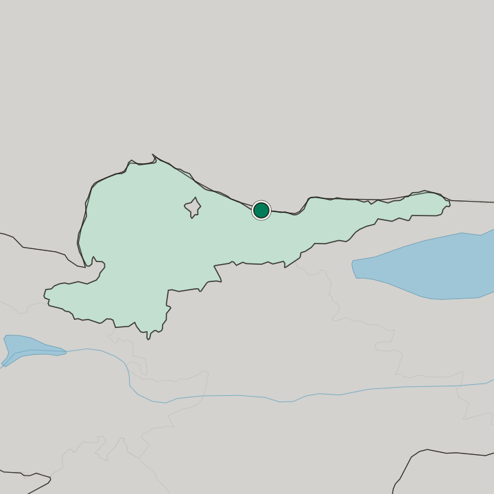 Map showing Tokmok — In Chuyskaya Oblast’