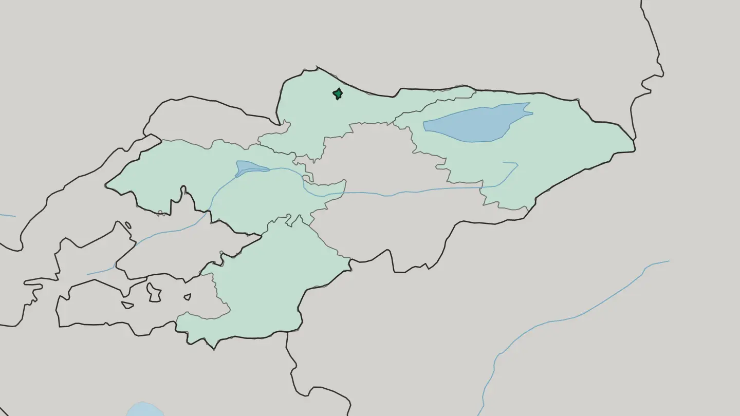 Map of Gorod Bishkek in Kyrgyzstan