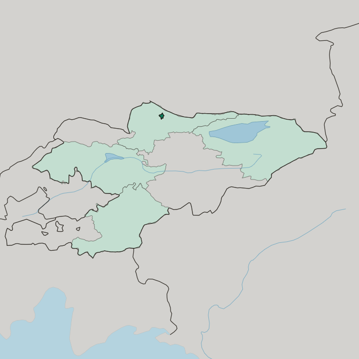 Map showing Gorod Bishkek — In Kyrgyzstan