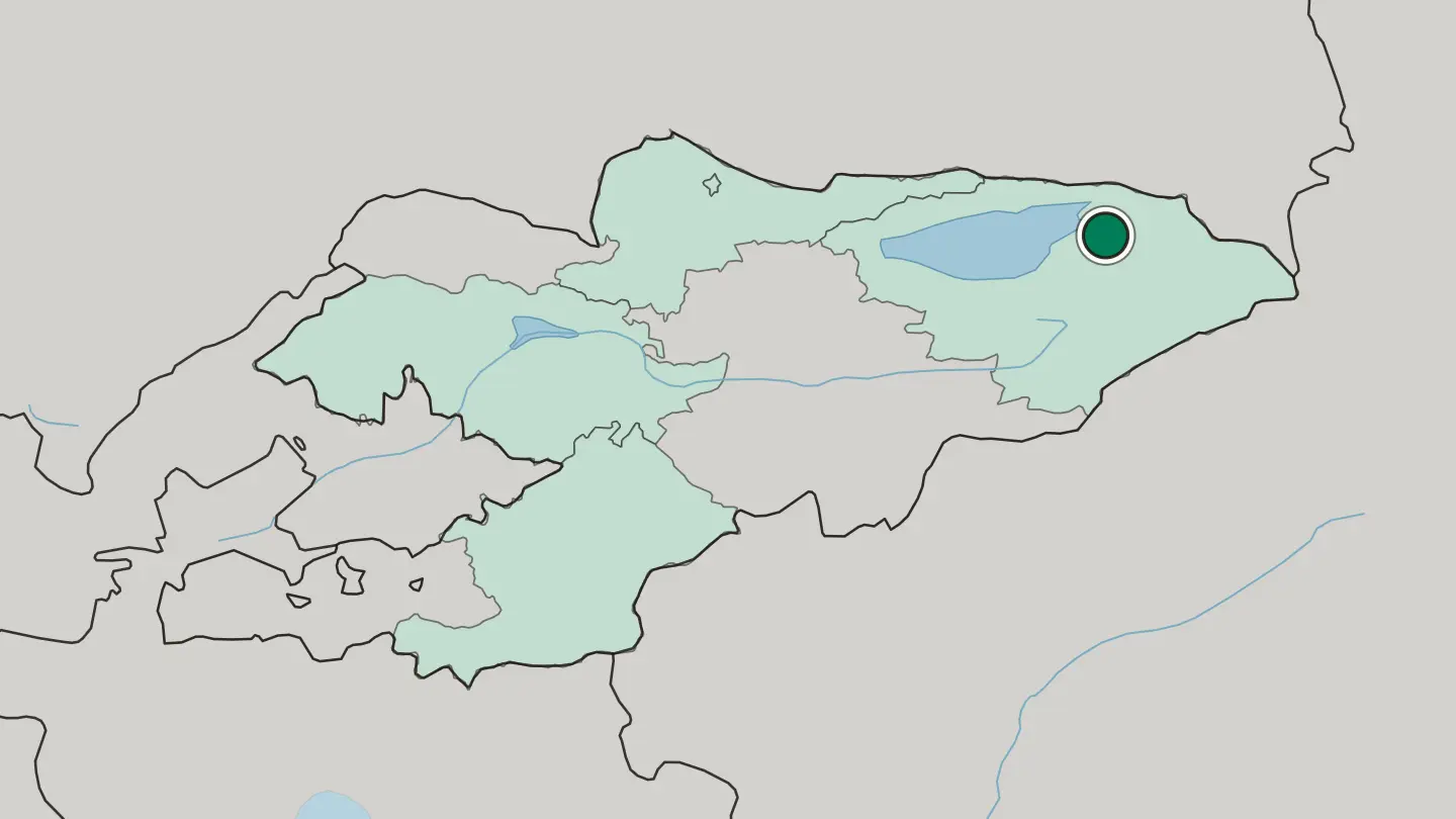 Map of Karakol in Kyrgyzstan