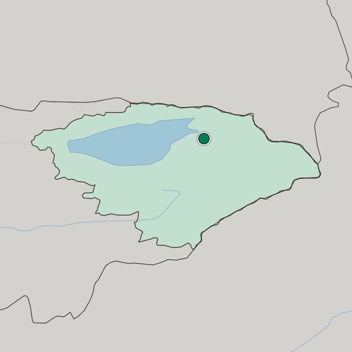 Map showing Karakol — In Issyk-Kul Region