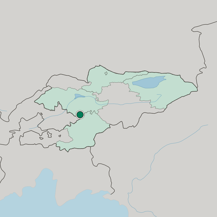 Map showing Manas — In Kyrgyzstan