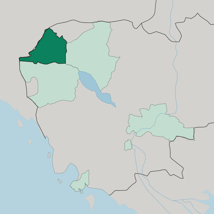 Map showing Banteay Meanchey — In Cambodia