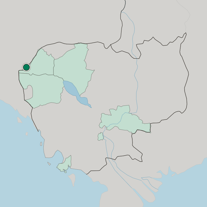 Map showing Paoy Paet — In Cambodia