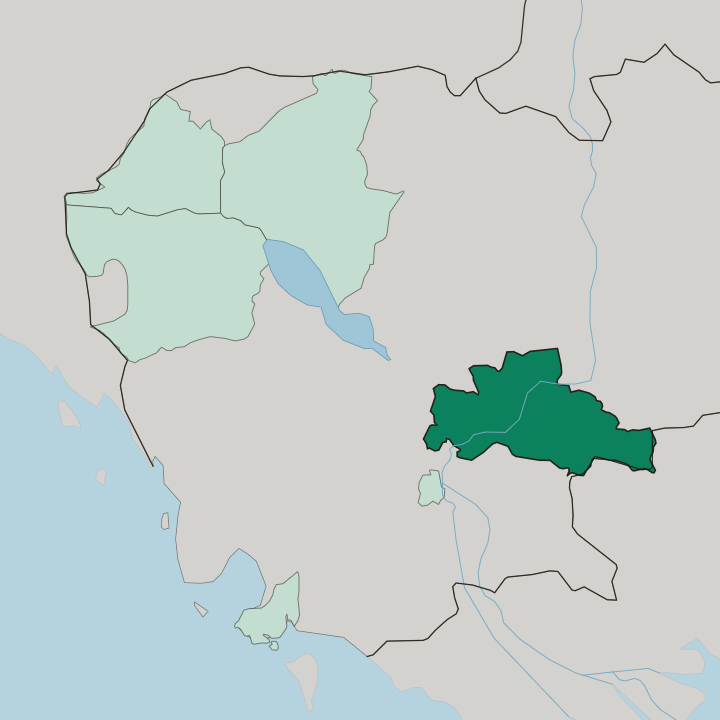 Map showing Kampong Cham — In Cambodia