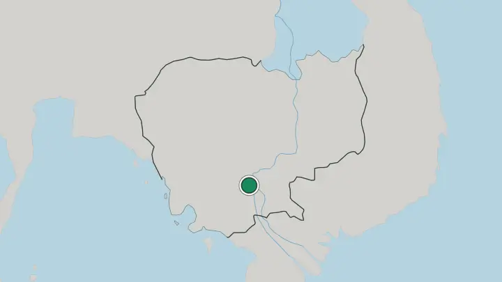 Map of Phnom Penh in Cambodia