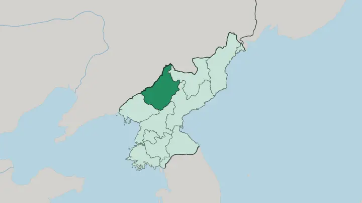 Map of Chagang-do in North Korea