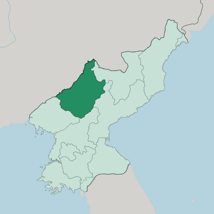 Map showing Chagang-do — In North Korea