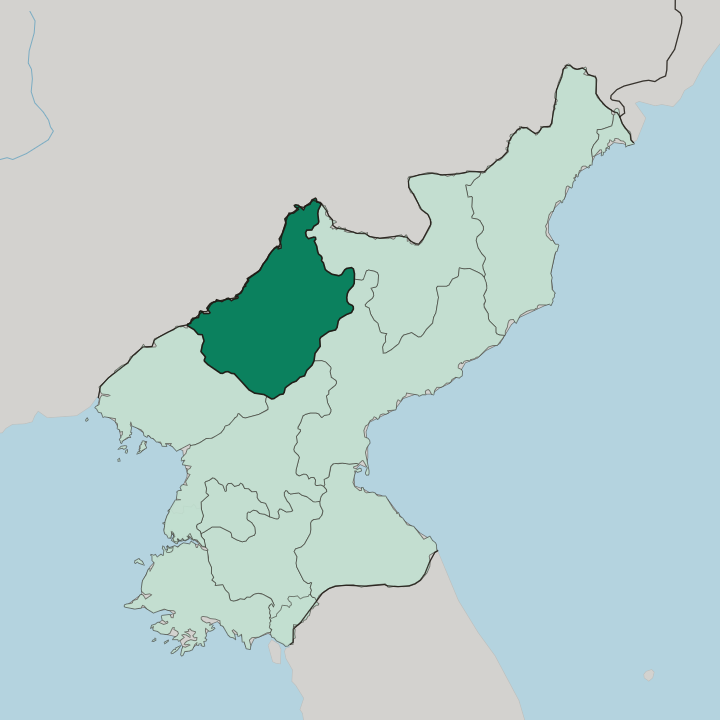 Map showing Chagang-do — In North Korea