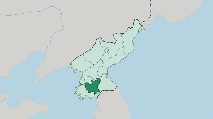 Map of Hwanghae-bukto in North Korea
