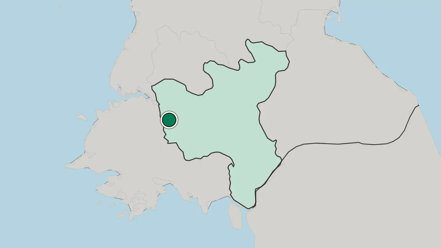 Map of Sariwŏn-si in North Korea