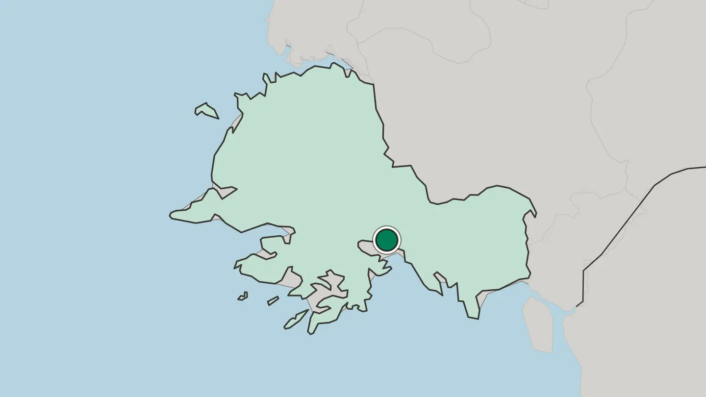 Map of Haeju in North Korea