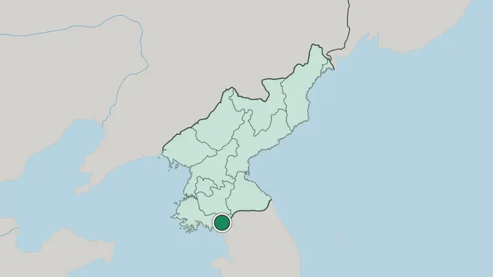 Map of Kaesŏng in North Korea