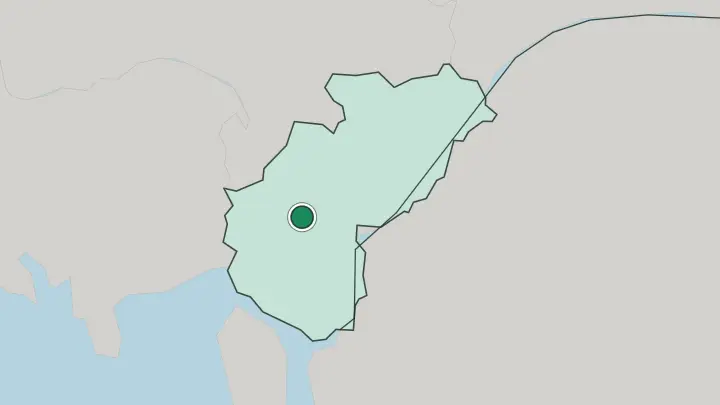 Map of Kaesŏng in North Korea