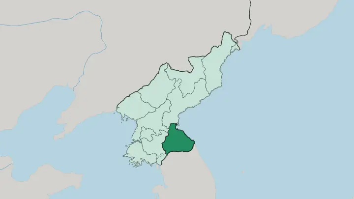 Map of Kangwŏn-do in North Korea