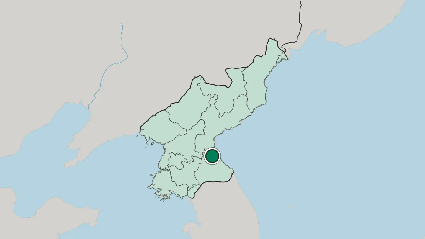 Map of Wŏnsan in North Korea
