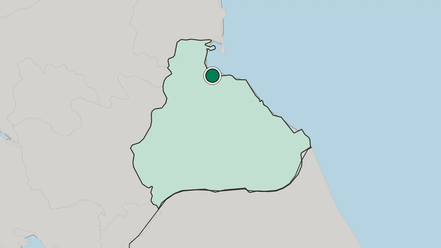 Map of Wŏnsan in North Korea