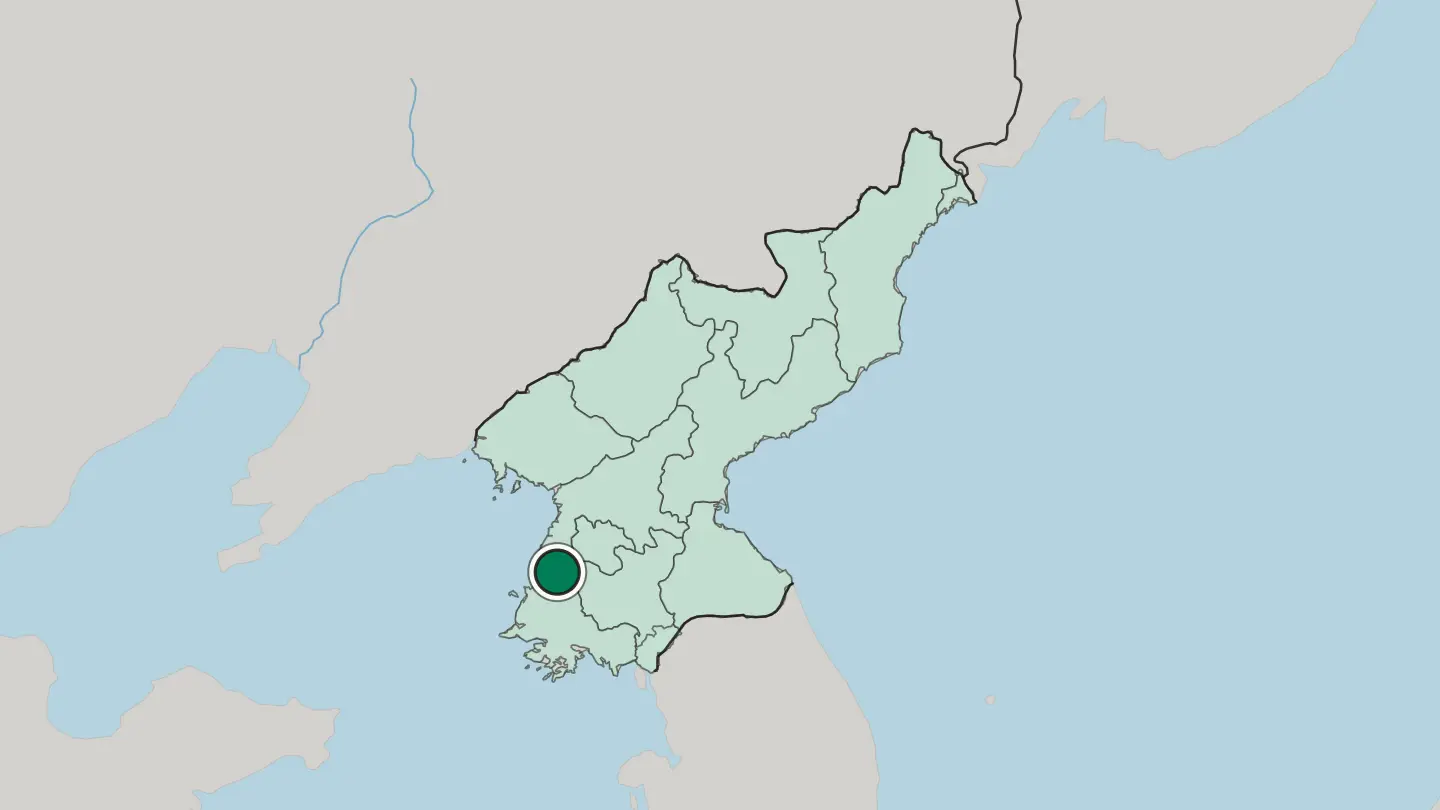 Map of Namp’o in North Korea