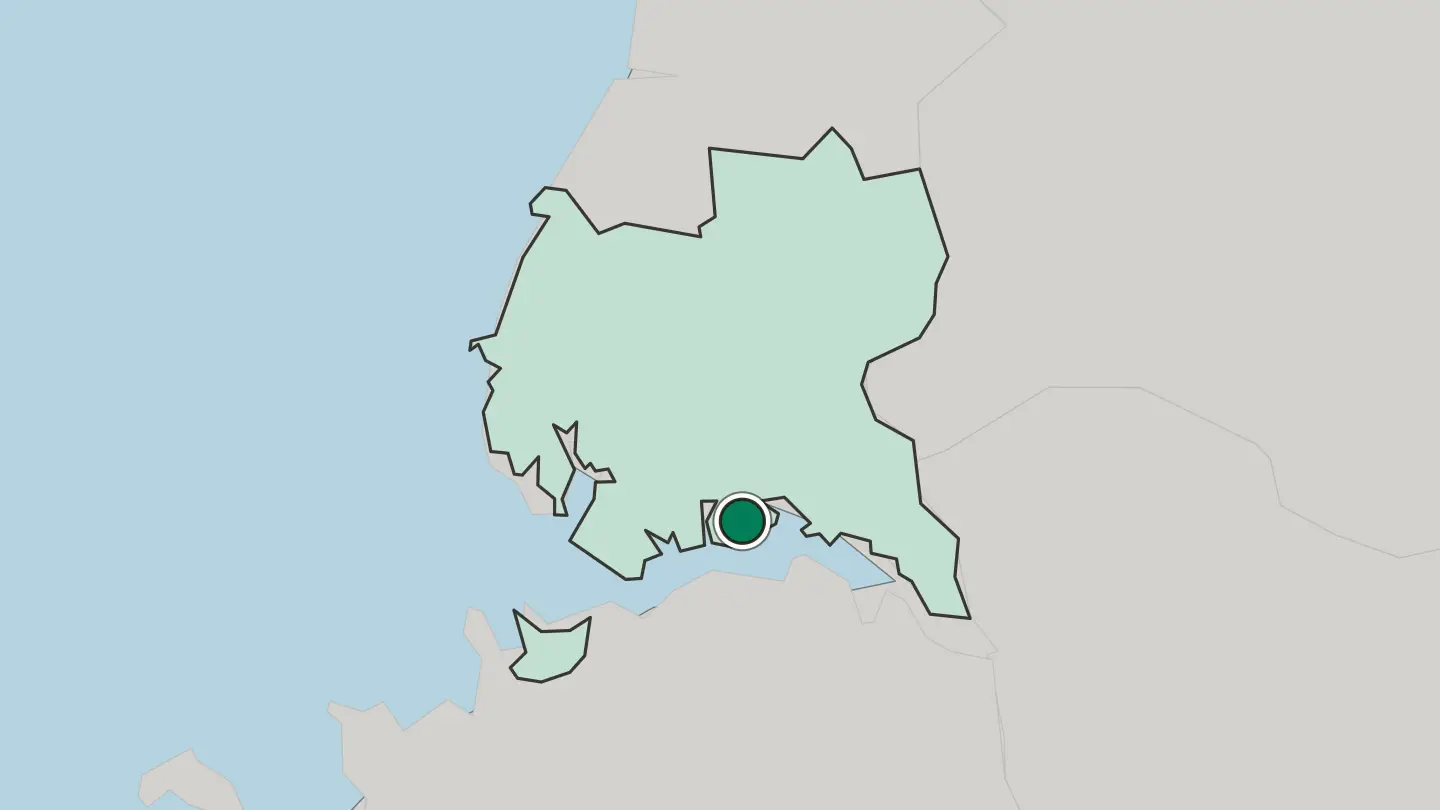 Map of Namp’o in North Korea