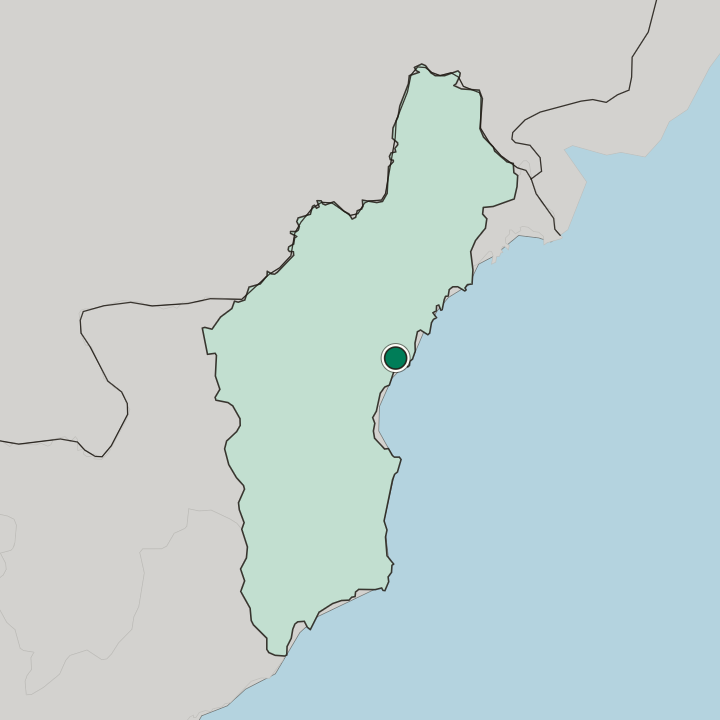 Map showing Chongjin — In North Hamgyong Province