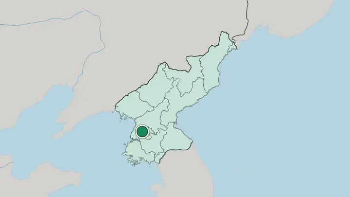 Map of Pyongyang in North Korea