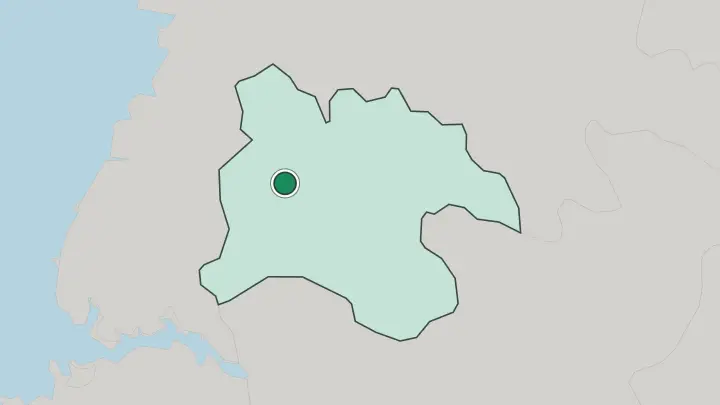 Map of Pyongyang in North Korea