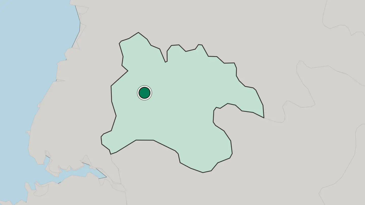 Map of Pyongyang in North Korea