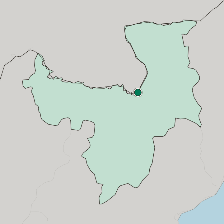 Map showing Hyesan — In Ryanggang