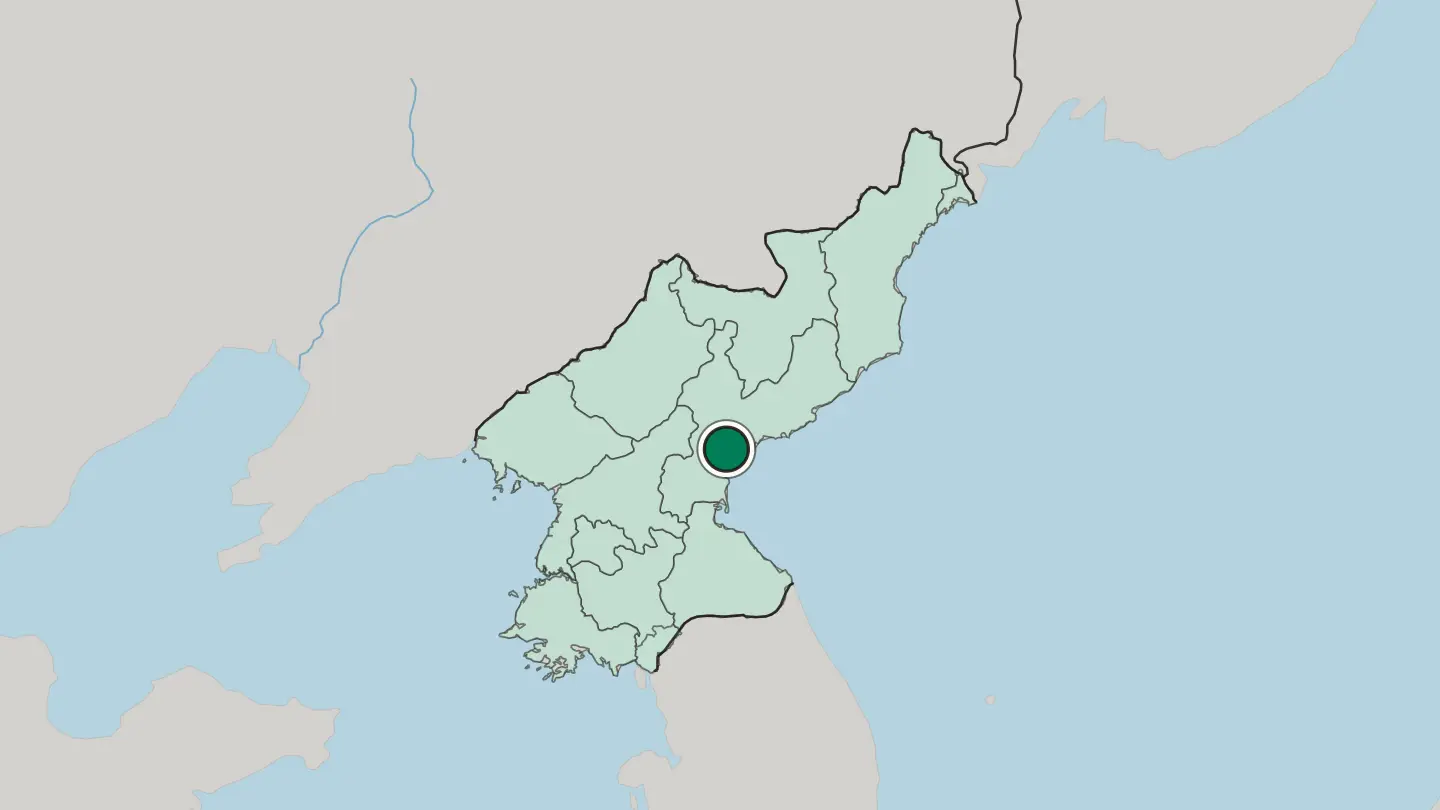 Map of Hamhŭng in North Korea