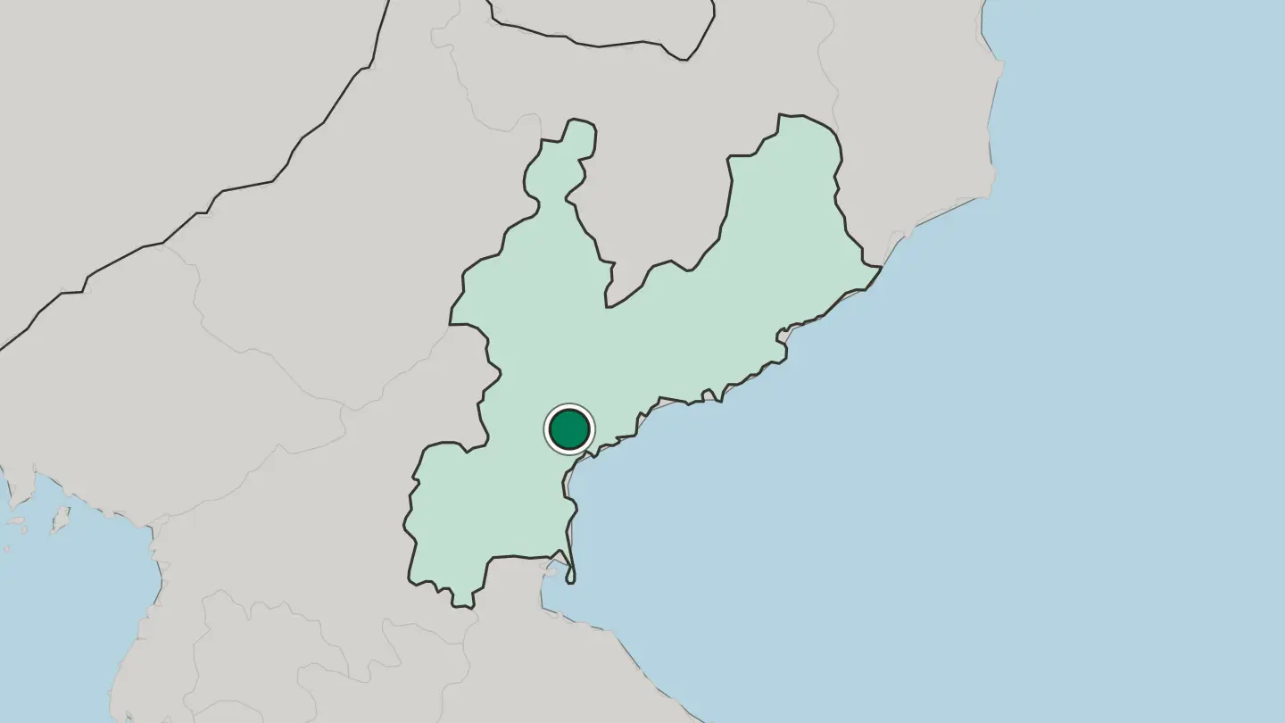 Map of Hamhŭng in North Korea
