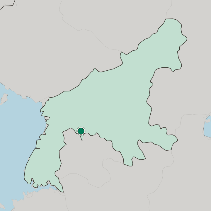 Map showing P’yŏngsŏng — In South Pyongan