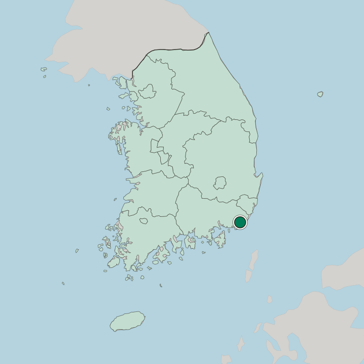 Map showing Yeongdo District — In South Korea