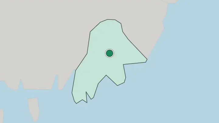 Map of Busan in South Korea