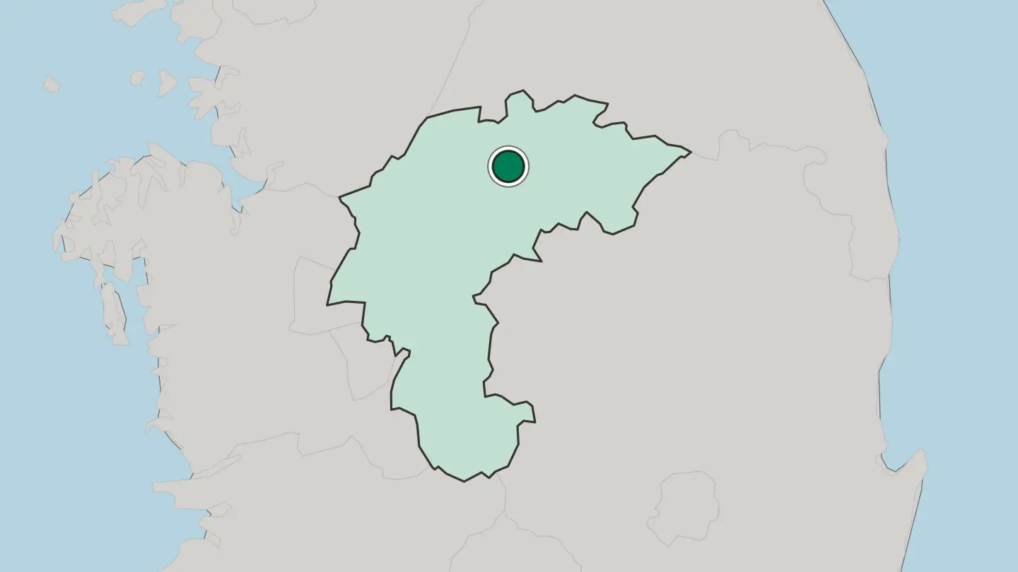 Map of Chungju in South Korea