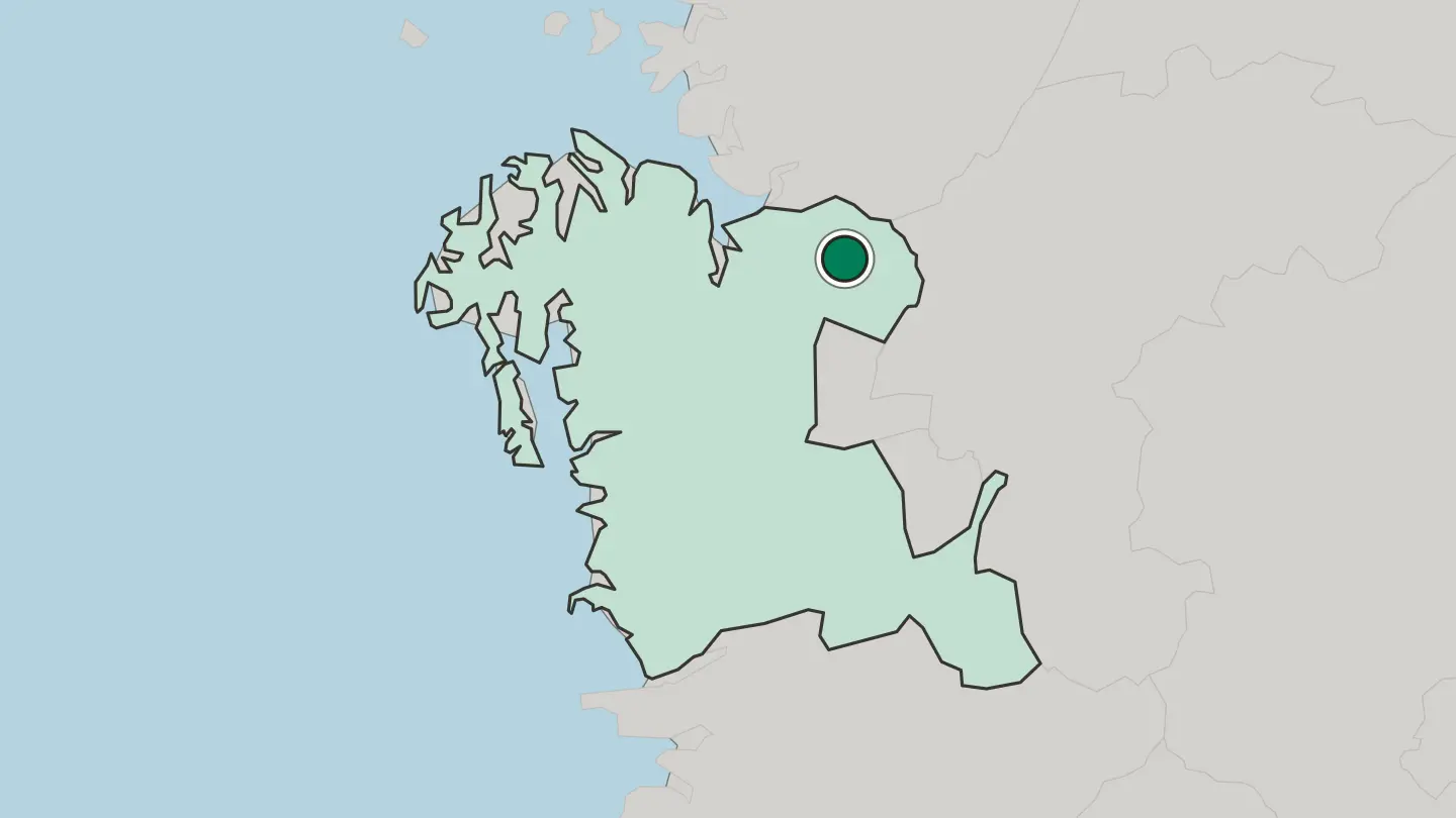 Map of Cheonan in South Korea