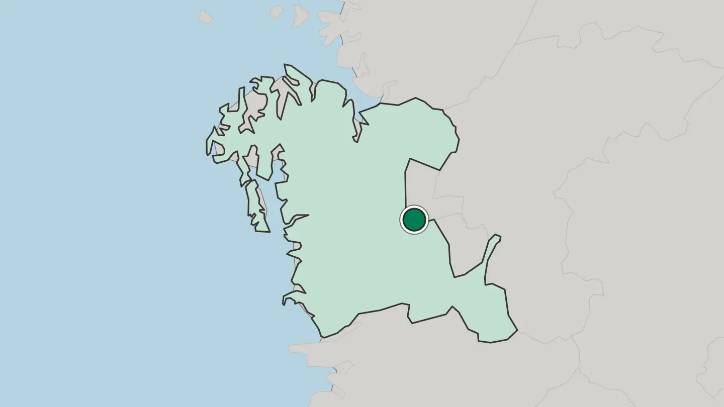 Map of Gongju in South Korea