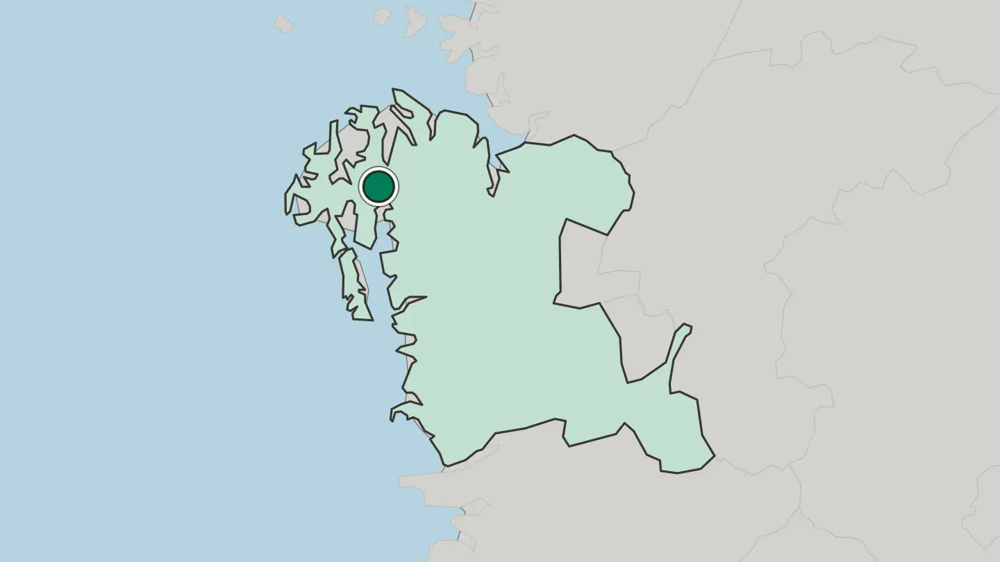 Map of Seosan in South Korea