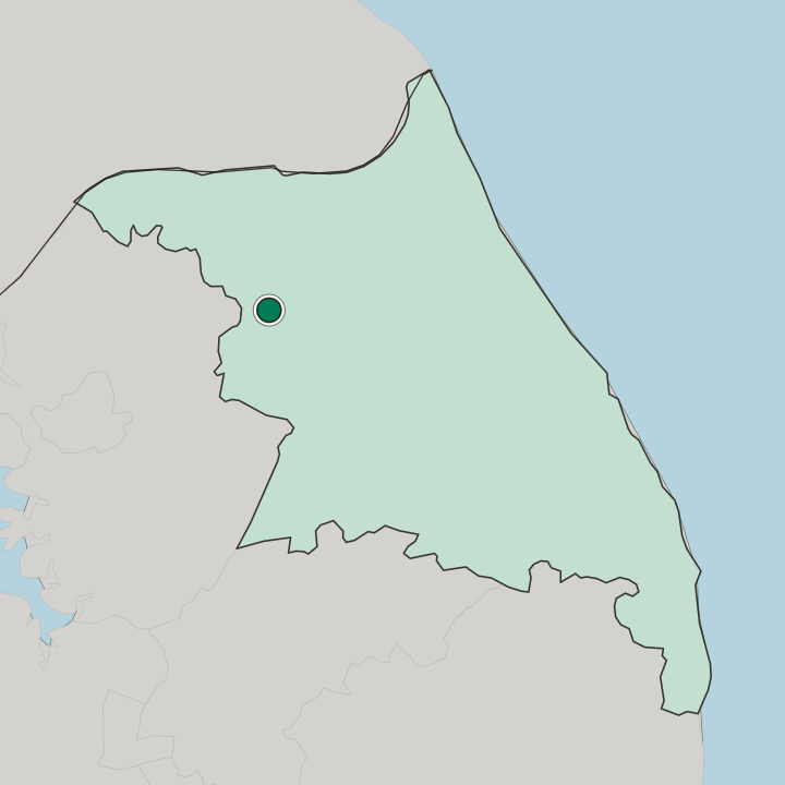 Map showing Chuncheon — In Gangwon