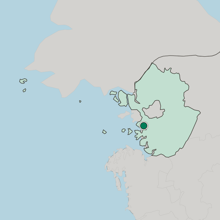 Map showing Ansan-si — In Gyeonggi-do
