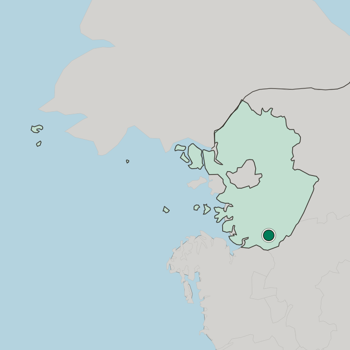 Map showing Anseong — In Gyeonggi-do