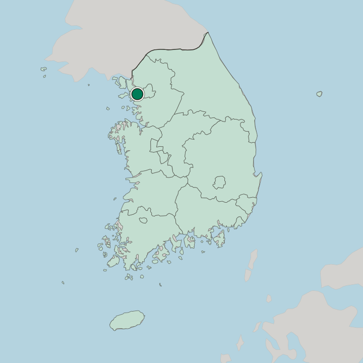 Map showing Bucheon-si — In South Korea
